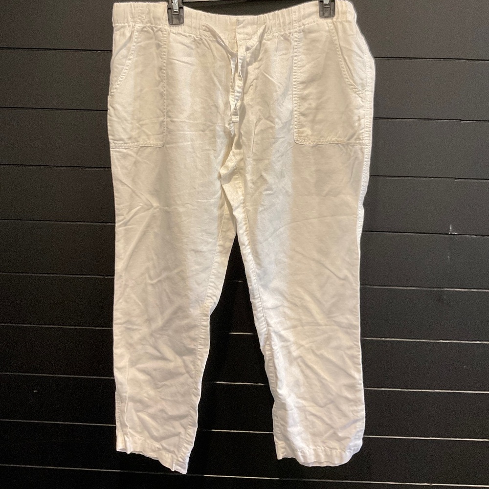 White Capri COLUMNIA LINEN SIZE L/27 length